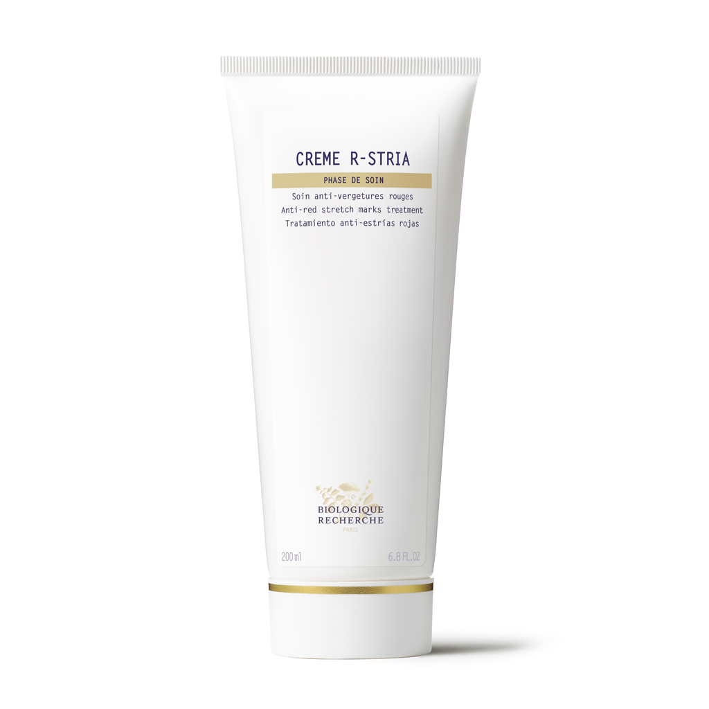 Biologique Recherche Crème R-STRIA red stretch mark body treatment on a white background
