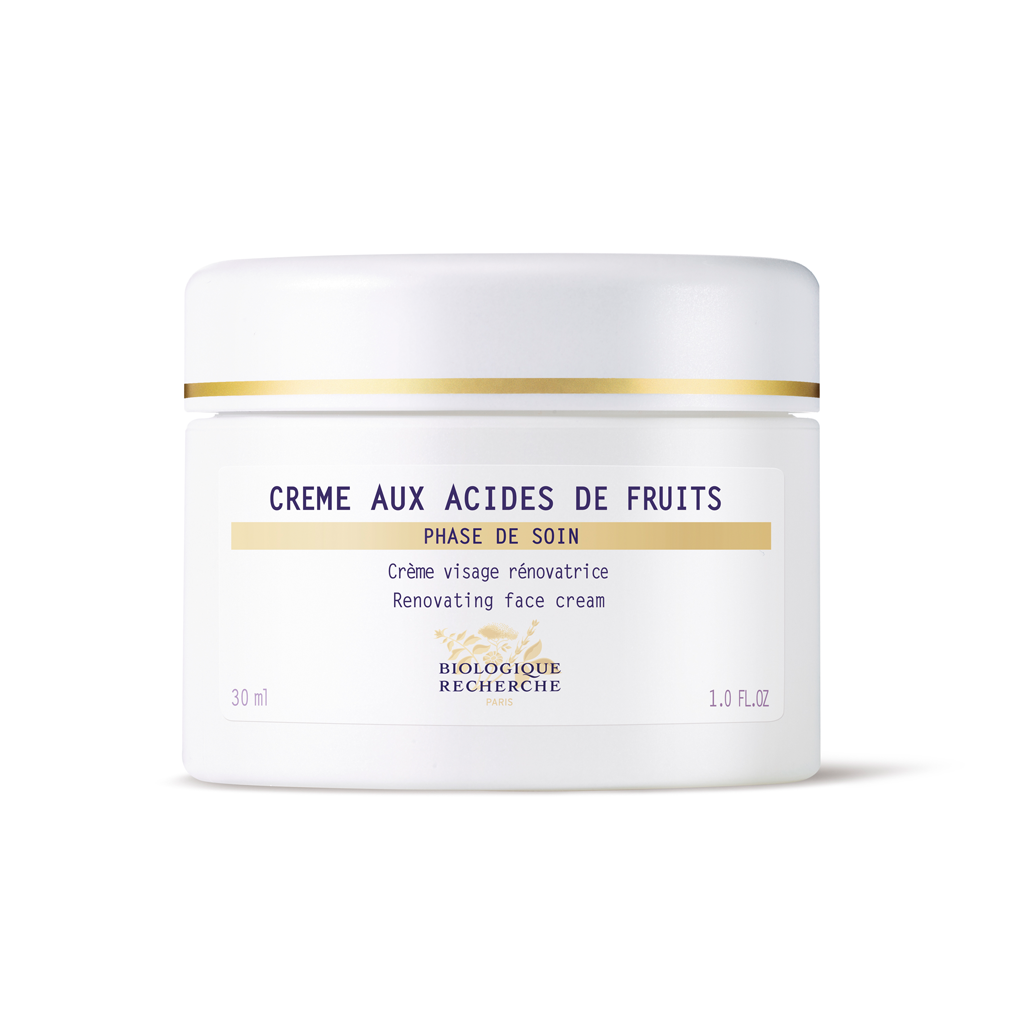 Biologique Recherche Crème aux Acides de Fruits renovating face cream on a white background