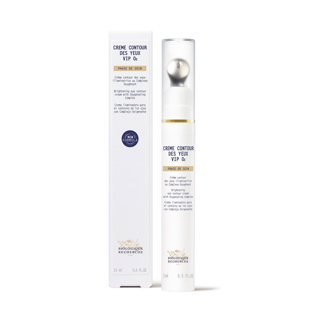 Biologique Recherche Crème Contour des Yeux VIP O2 oxygenating eye cream on a white background