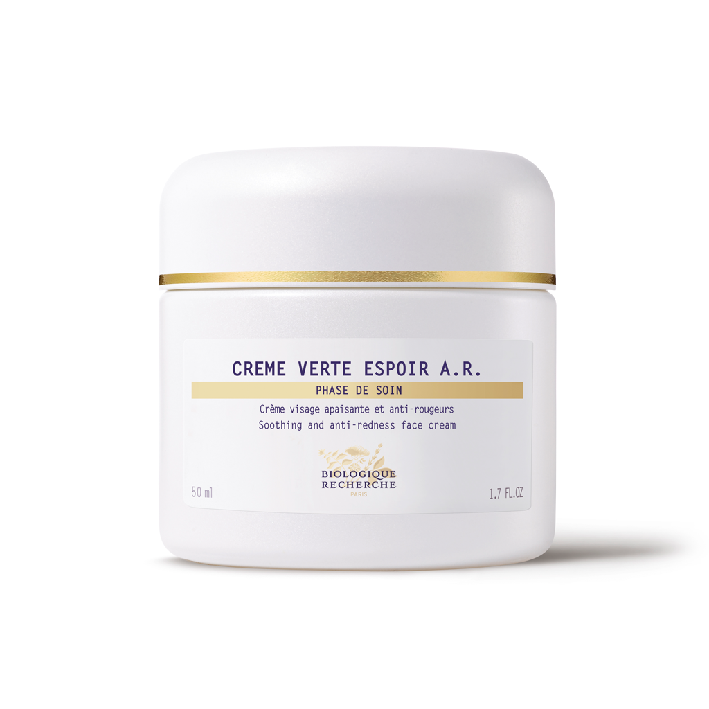 Biologique Recherche Crème Verte Espoir A.R. soothing anti-redness face cream on a white background