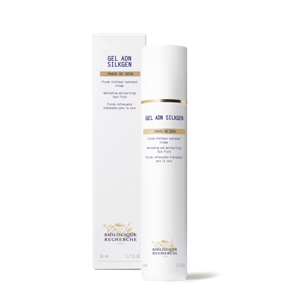Biologique Recherche Gel ADN Silkgen refreshing moisturizing face fluid on a white background