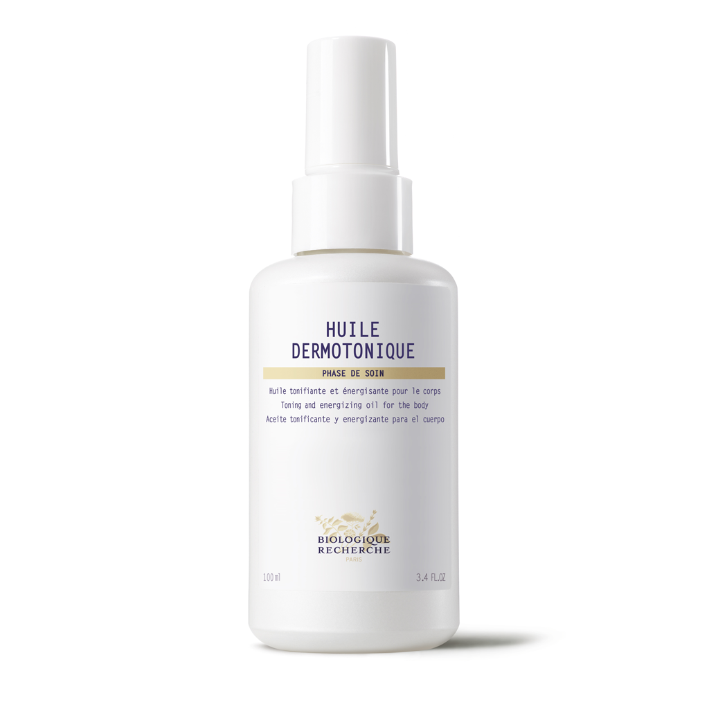 Biologique Recherche Huile Dermotonique toning body oil on a white background