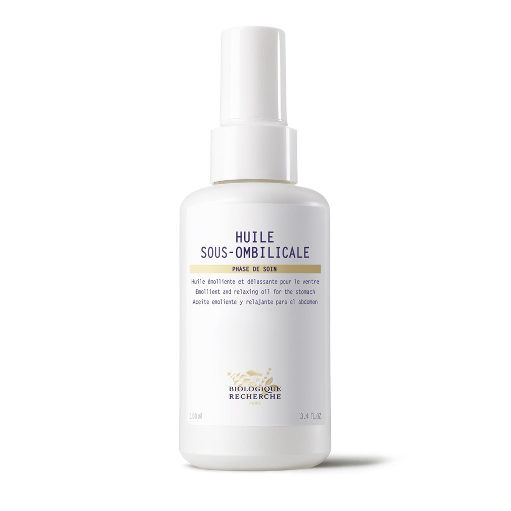 Biologique Recherche Huile Sous-Ombilicale soothing abdominal oil on a white background