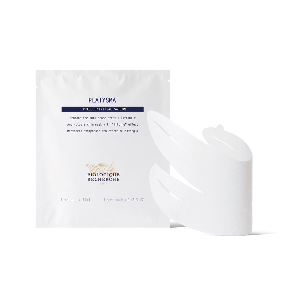 Biologique Recherche Platysma anti-ptosis chin mask on a white background