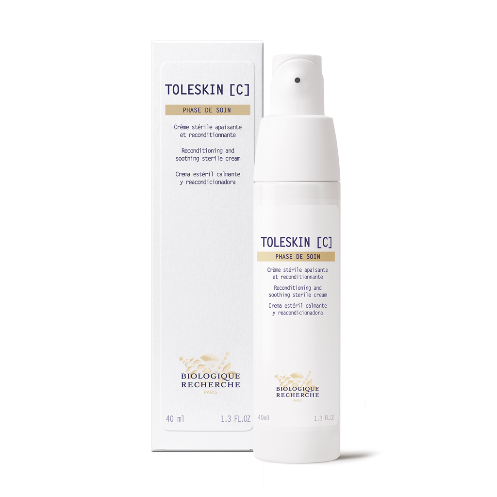 Biologique Recherche Toleskin [C] reconditioning and soothing sterile cream on a white background